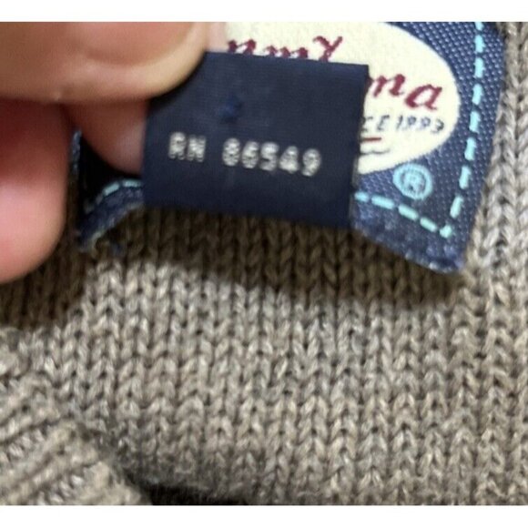 Tommy Bahama Sweater Mens Large Taupe Tan V Neck Golf Casual Knit Pullover Top - Picture 7 of 7